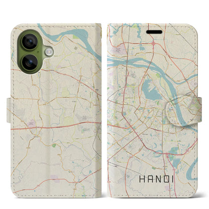 【ハノイ（ベトナム）】地図柄iPhoneケース（手帳タイプ）