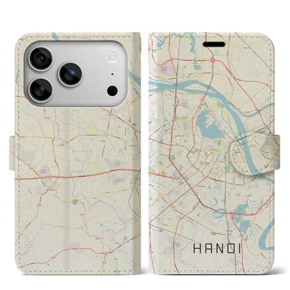 【ハノイ（ベトナム）】地図柄iPhoneケース（手帳タイプ）