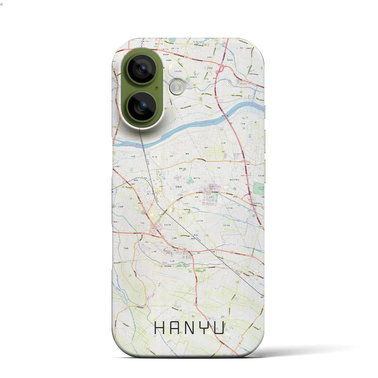 【羽生（埼玉県）】地図柄iPhoneケース（バックカバータイプ）