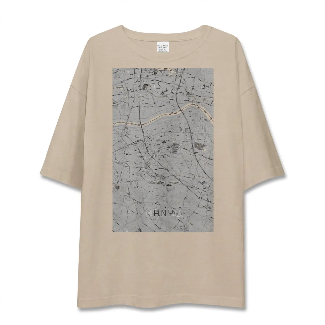 【羽生（埼玉県）】地図柄ビッグシルエットTシャツ
