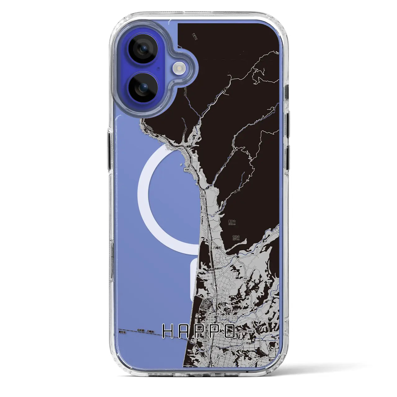 【八峰（秋田県）】地図柄iPhoneケース（MagSafeタイプ）