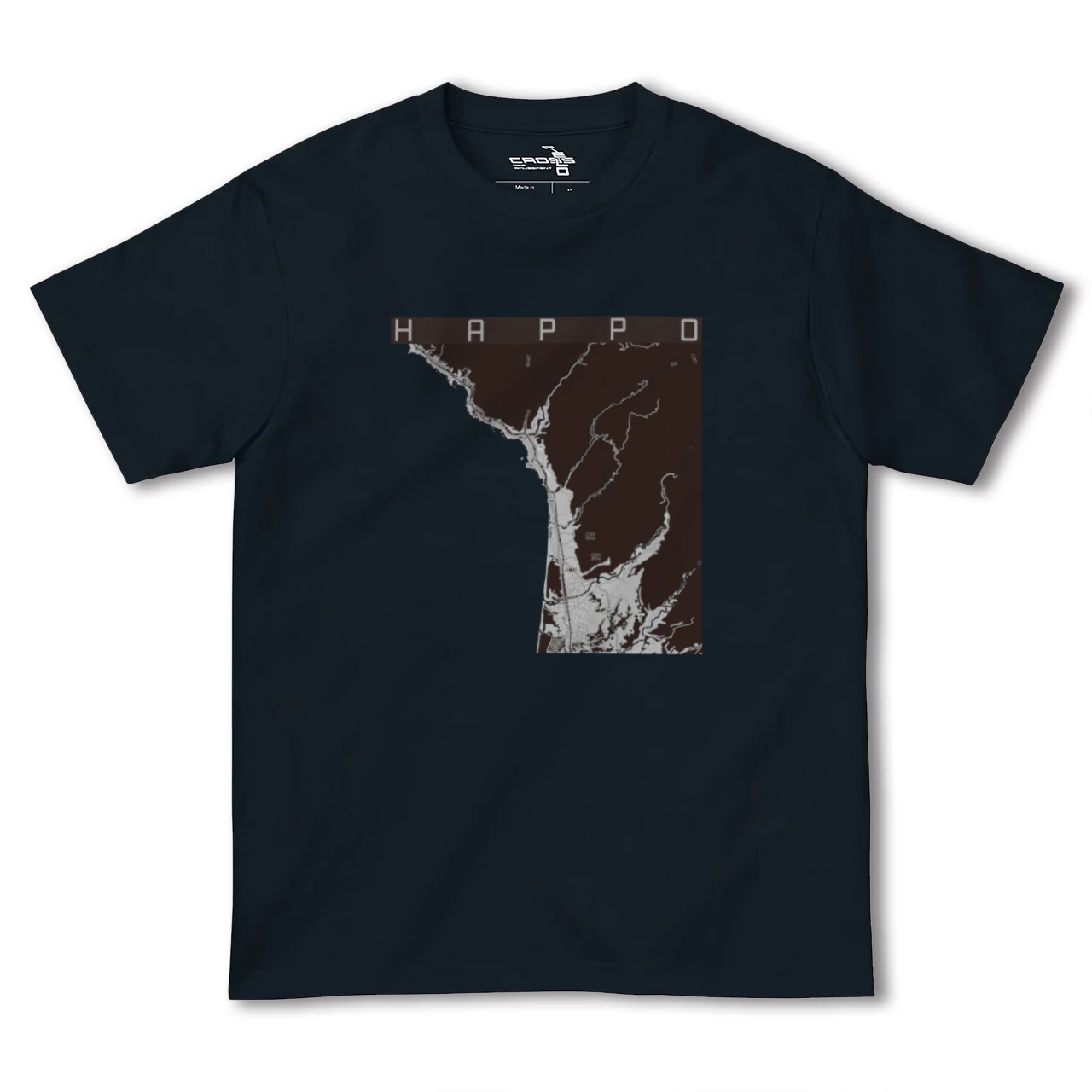 【八峰（秋田県）】地図柄ヘビーウェイトTシャツ