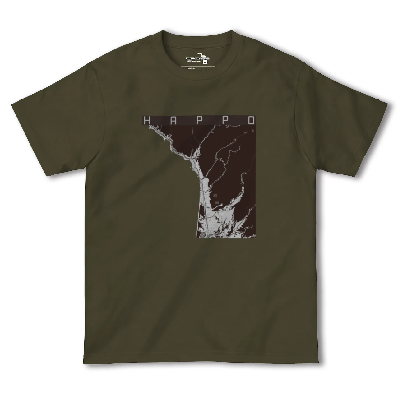 【八峰（秋田県）】地図柄ヘビーウェイトTシャツ