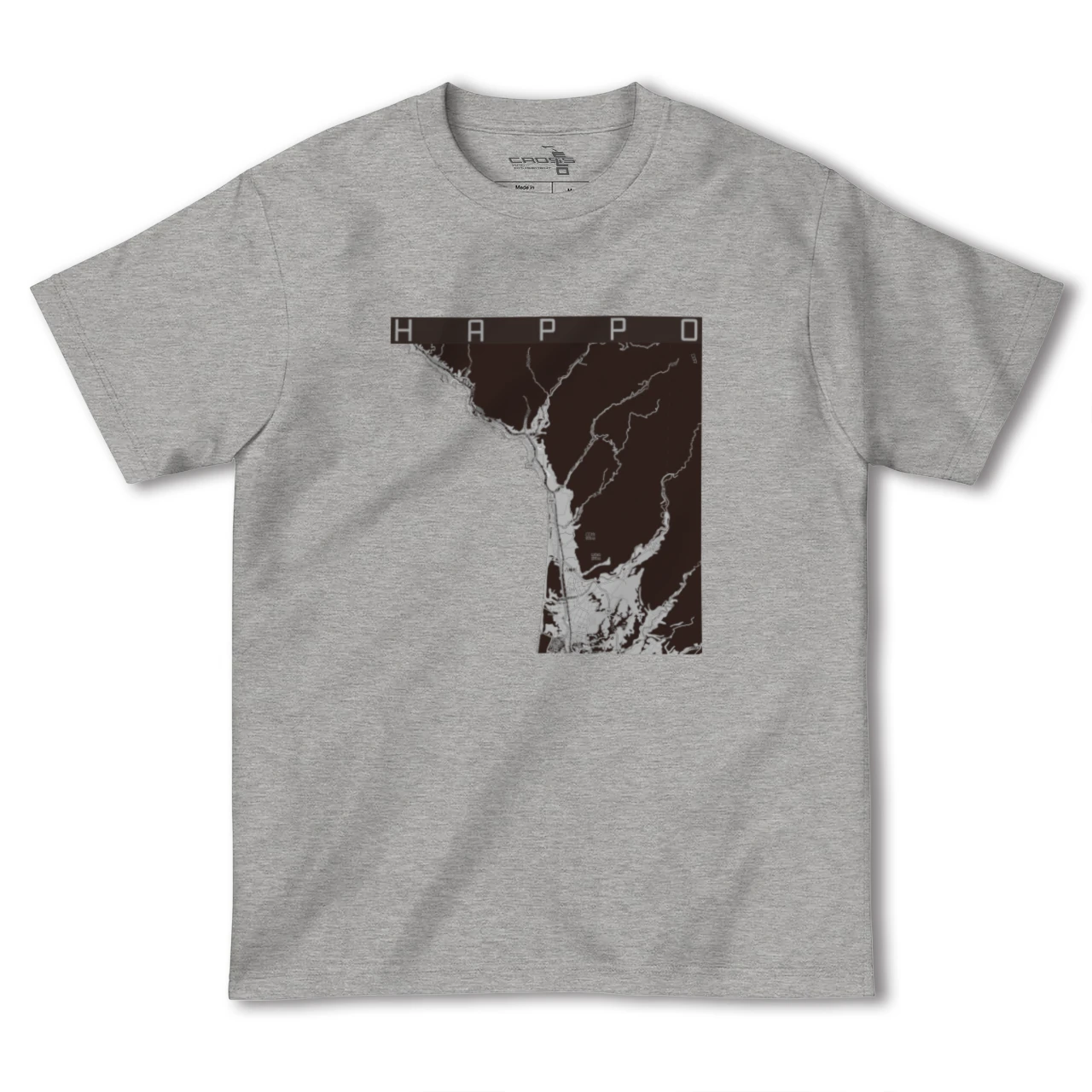 【八峰（秋田県）】地図柄ヘビーウェイトTシャツ