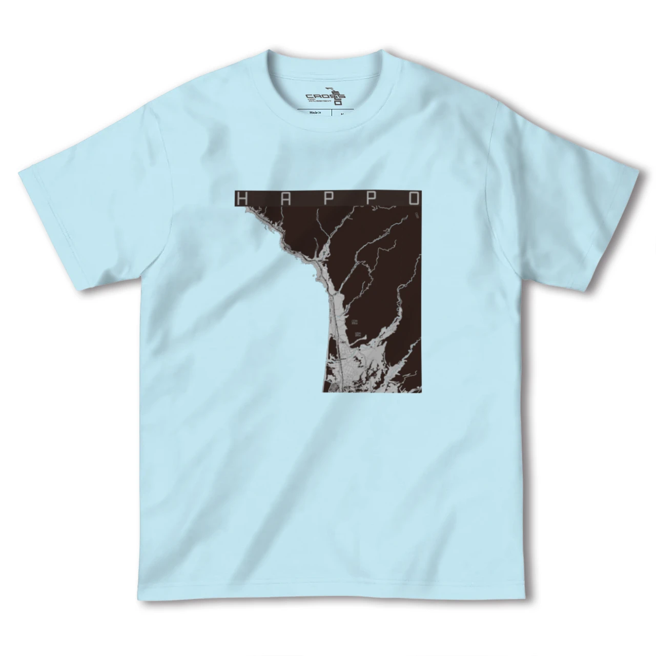 【八峰（秋田県）】地図柄ヘビーウェイトTシャツ