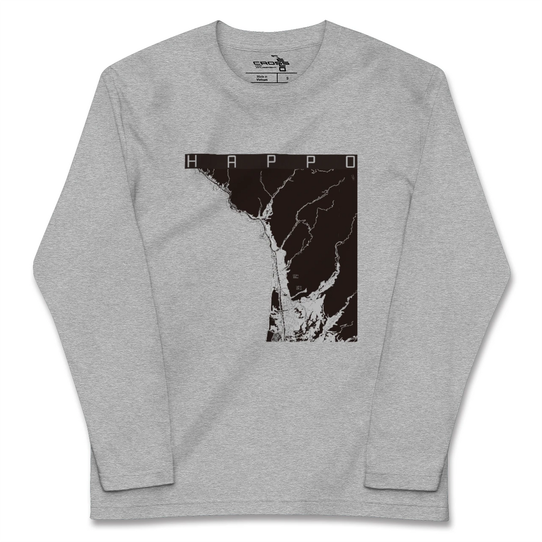 【八峰（秋田県）】地図柄ロングスリーブTシャツ