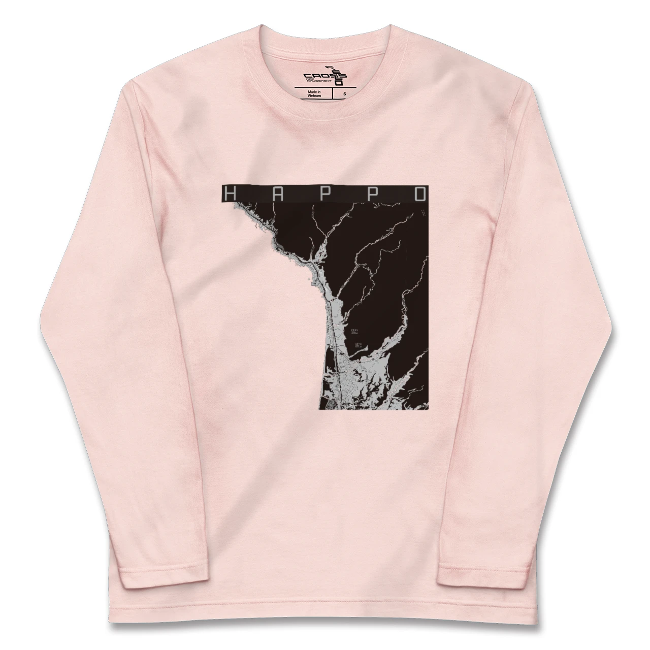 【八峰（秋田県）】地図柄ロングスリーブTシャツ