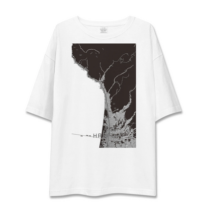 【八峰（秋田県）】地図柄ビッグシルエットTシャツ