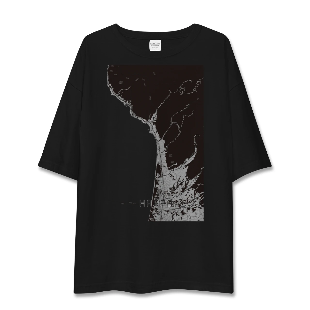 【八峰（秋田県）】地図柄ビッグシルエットTシャツ