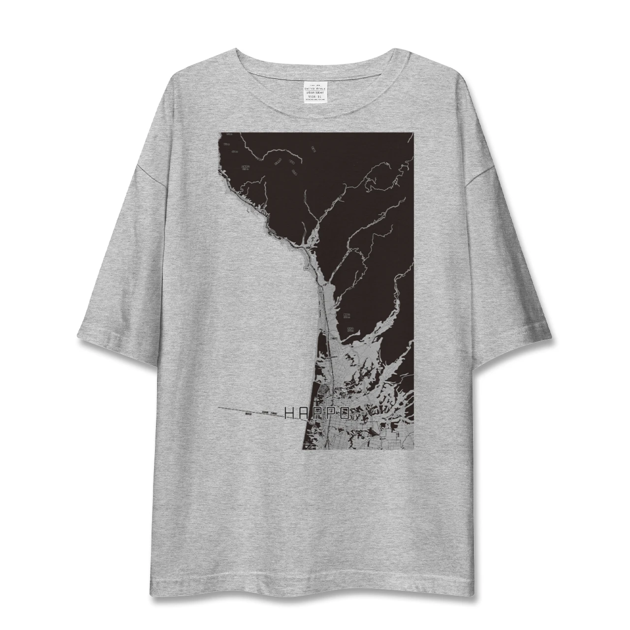 【八峰（秋田県）】地図柄ビッグシルエットTシャツ