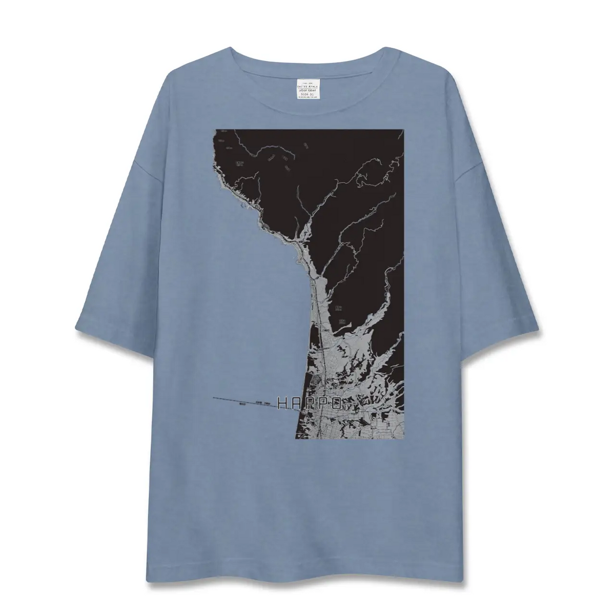【八峰（秋田県）】地図柄ビッグシルエットTシャツ