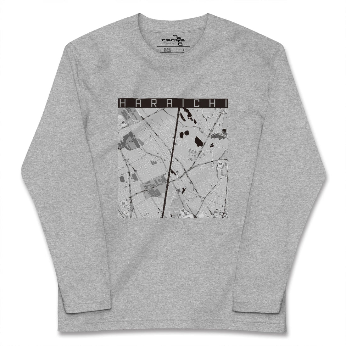 【原市（埼玉県）】地図柄ロングスリーブTシャツ