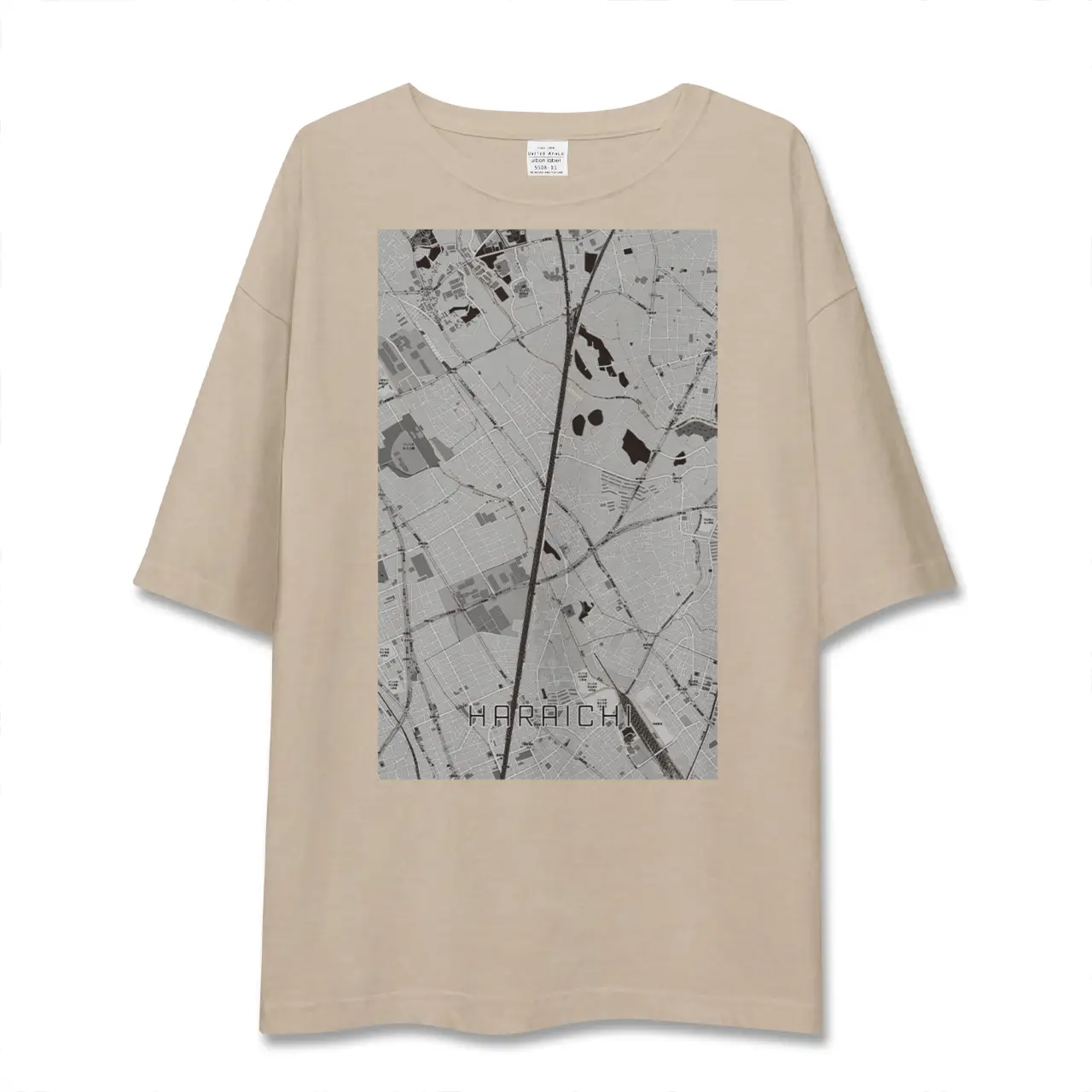 【原市（埼玉県）】地図柄ビッグシルエットTシャツ