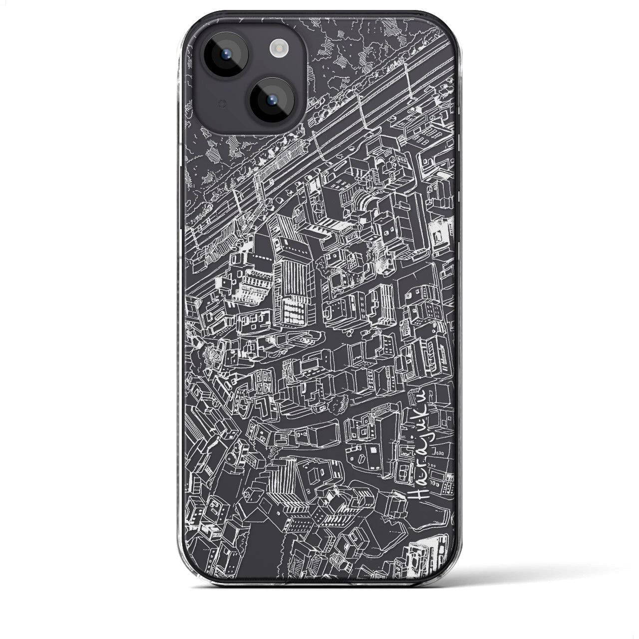 【原宿（フリーハンドランドスケープ）】フリーハンドランドスケープiPhoneケース（クリアタイプ）