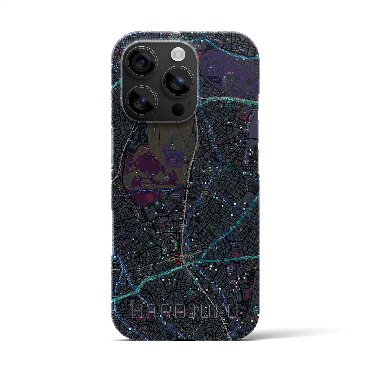 【原宿（東京都）】地図柄iPhoneケース（バックカバータイプ）