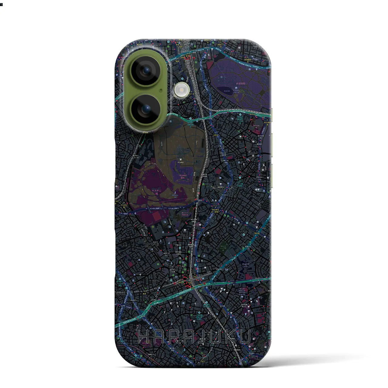 【原宿（東京都）】地図柄iPhoneケース（バックカバータイプ）