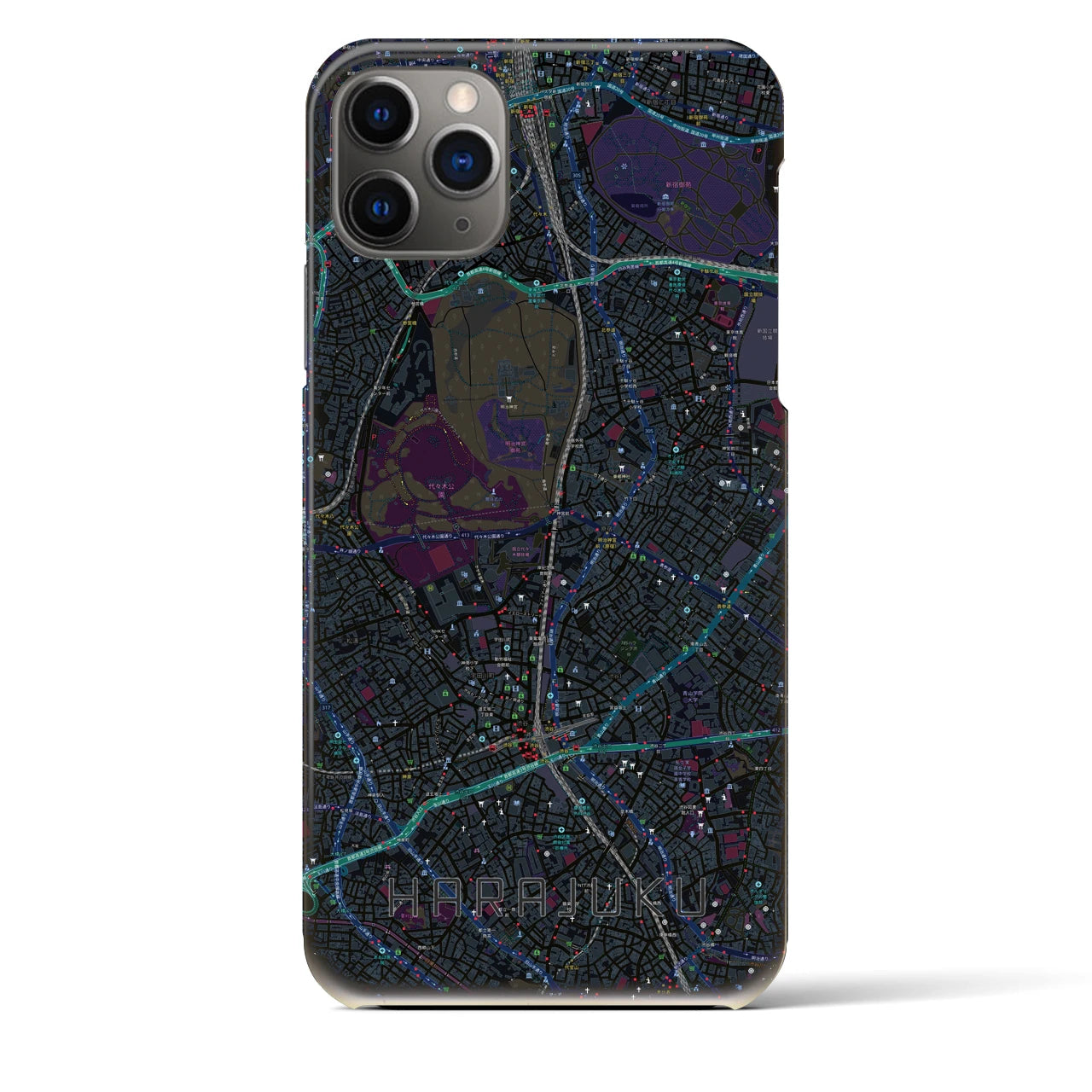 【原宿（東京都）】地図柄iPhoneケース（バックカバータイプ）