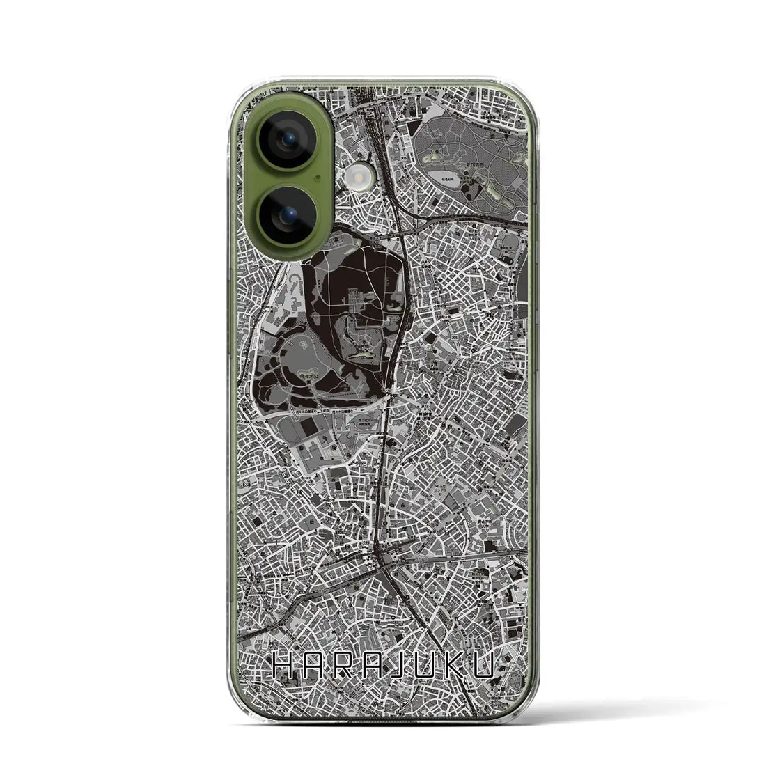 【原宿(東京都)】地図柄iPhoneケース(クリアタイプ)モノトーン・iPhone 17 Pro Max 用