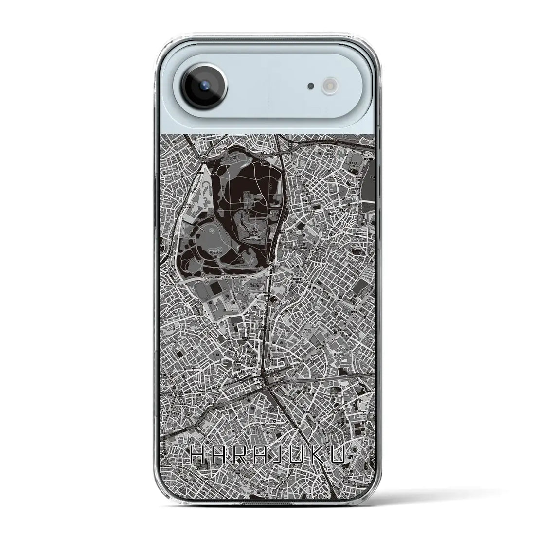 【原宿(東京都)】地図柄iPhoneケース(クリアタイプ)モノトーン・iPhone 17 Pro Max 用