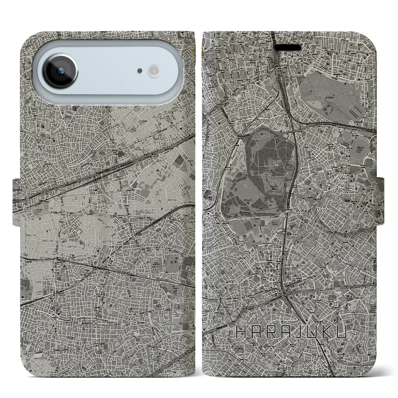 【原宿（東京都）】地図柄iPhoneケース（手帳タイプ）