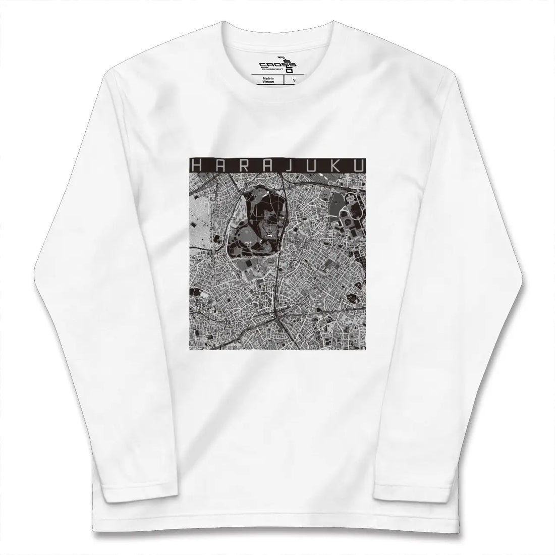 【原宿（東京都）】地図柄ロングスリーブTシャツ