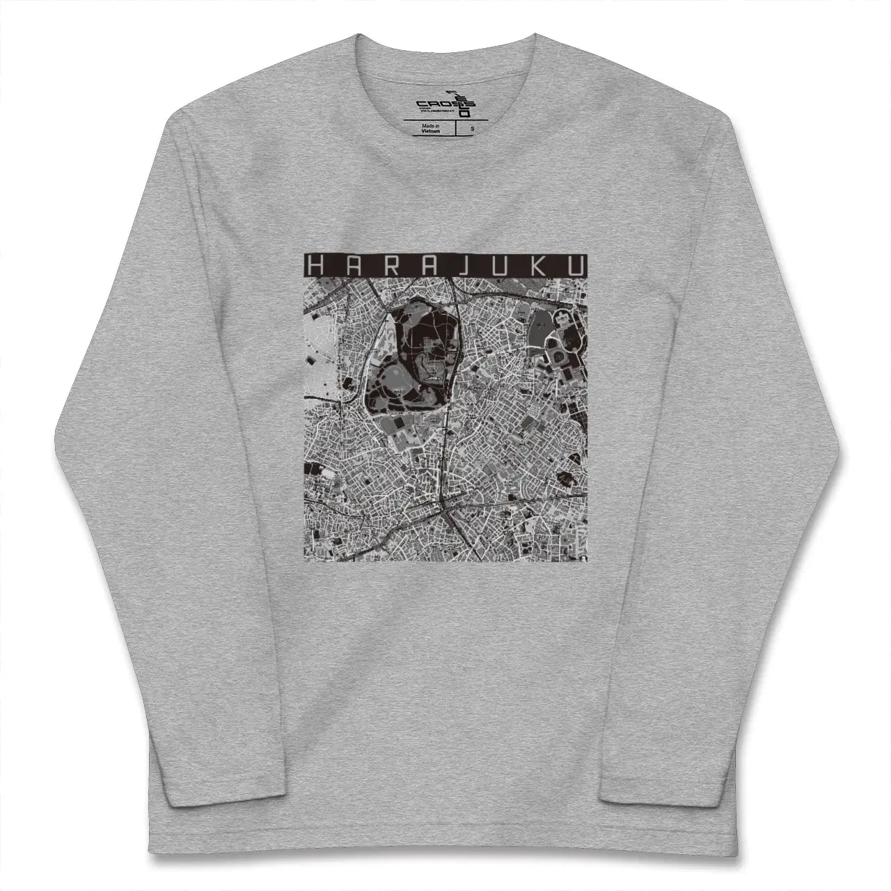 【原宿（東京都）】地図柄ロングスリーブTシャツ