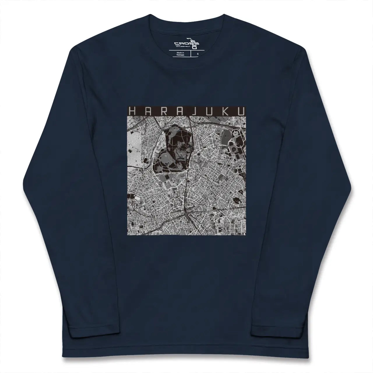 【原宿（東京都）】地図柄ロングスリーブTシャツ