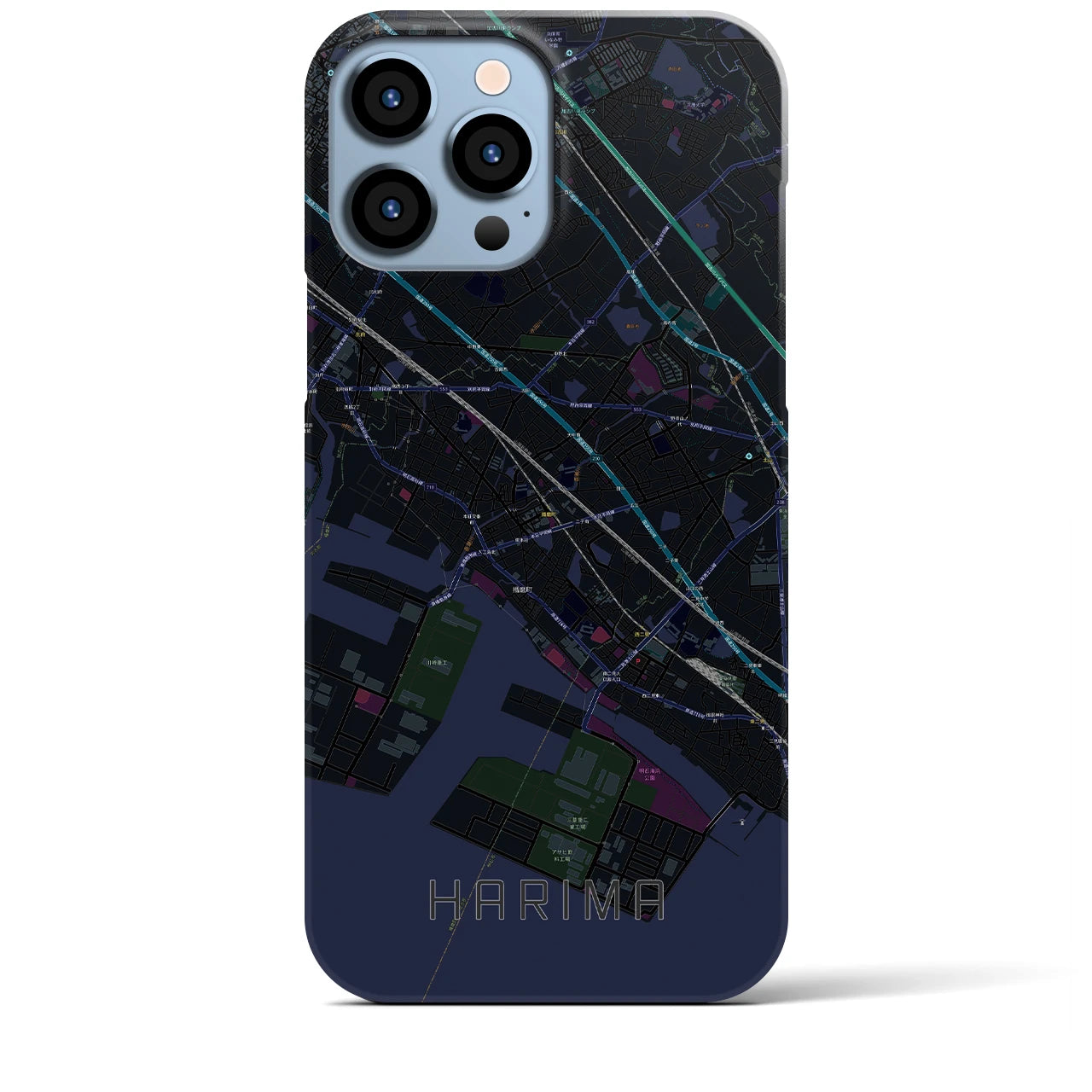 【播磨（兵庫県）】地図柄iPhoneケース（バックカバータイプ）