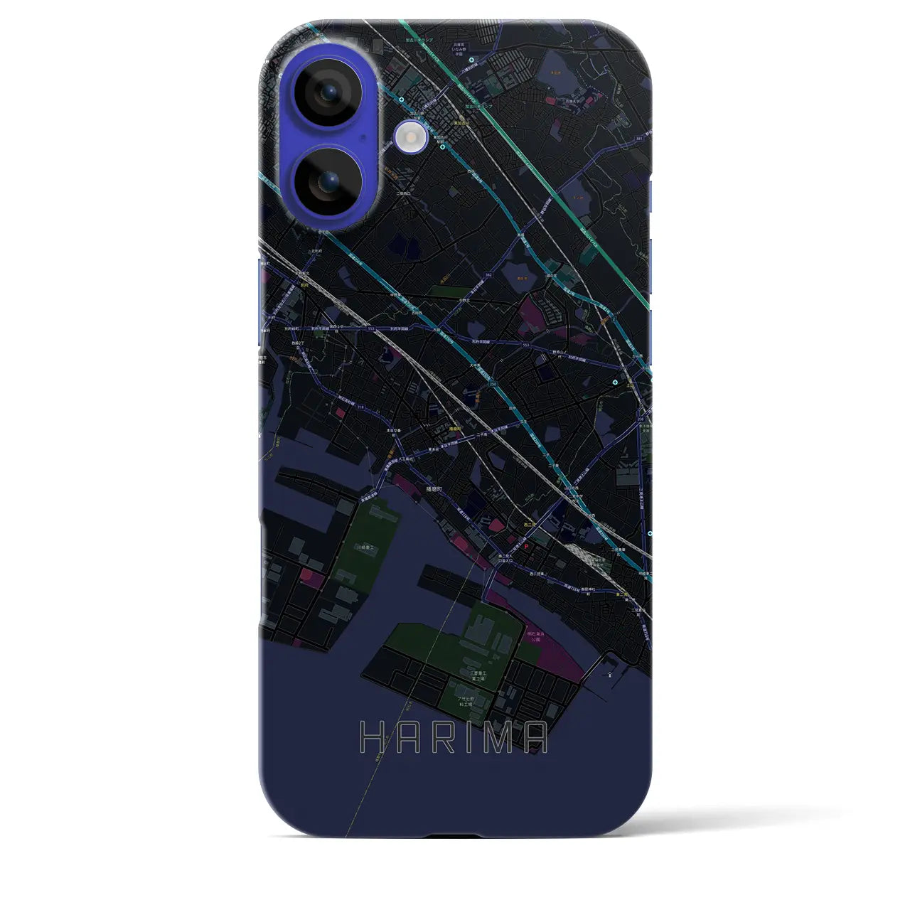 【播磨（兵庫県）】地図柄iPhoneケース（バックカバータイプ）