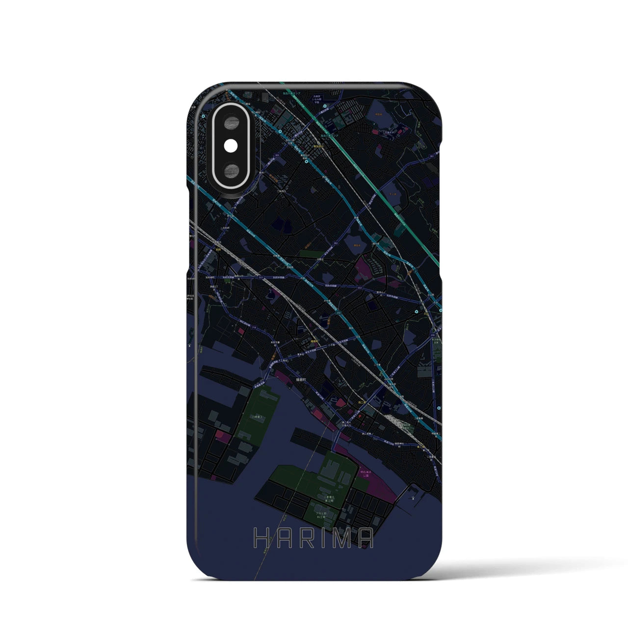 【播磨（兵庫県）】地図柄iPhoneケース（バックカバータイプ）