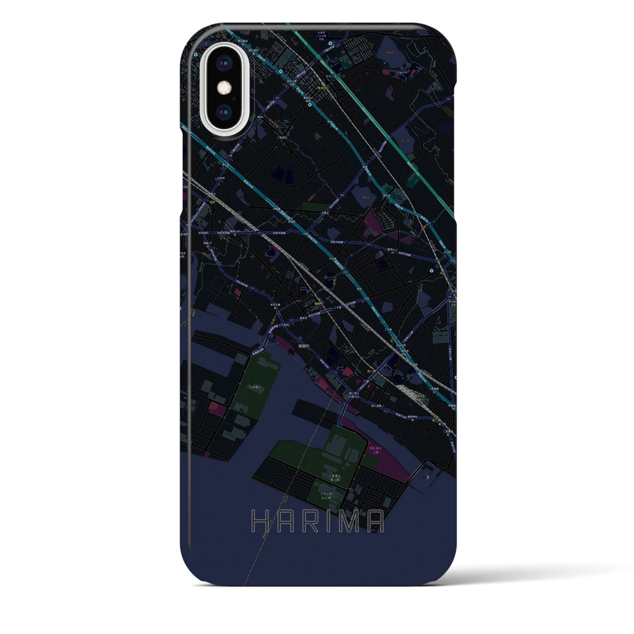 【播磨（兵庫県）】地図柄iPhoneケース（バックカバータイプ）