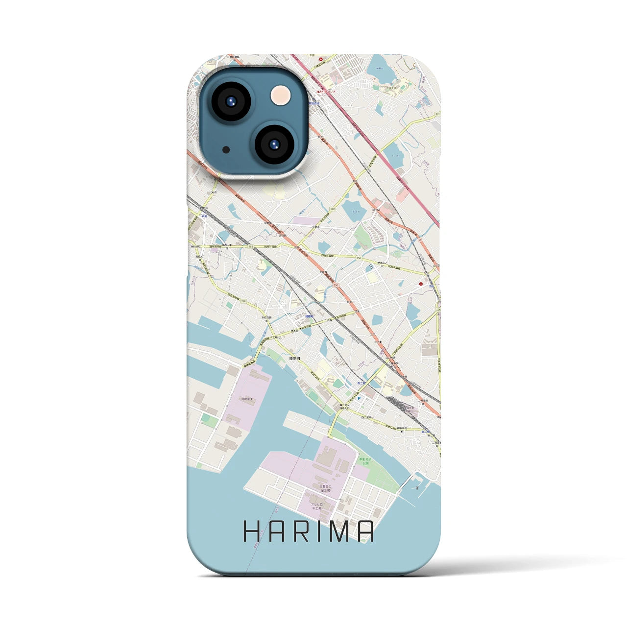 【播磨（兵庫県）】地図柄iPhoneケース（バックカバータイプ）