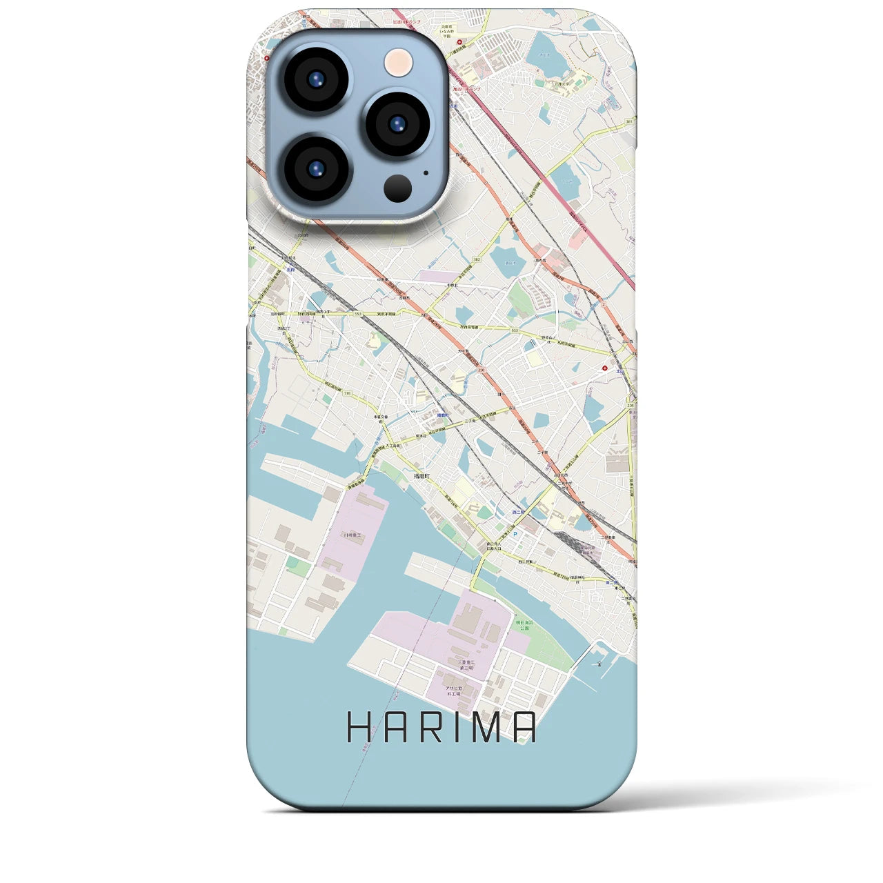【播磨（兵庫県）】地図柄iPhoneケース（バックカバータイプ）