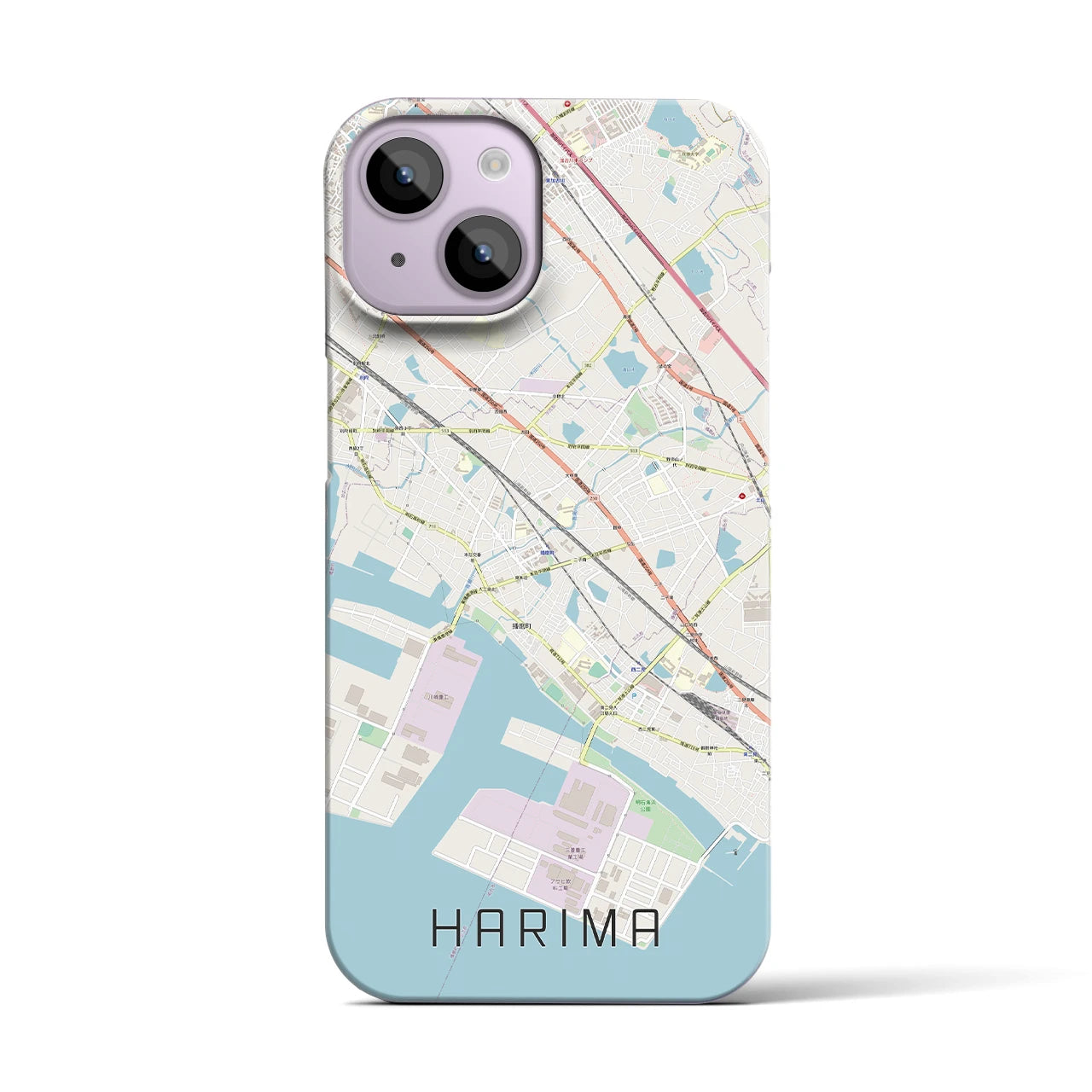 【播磨（兵庫県）】地図柄iPhoneケース（バックカバータイプ）