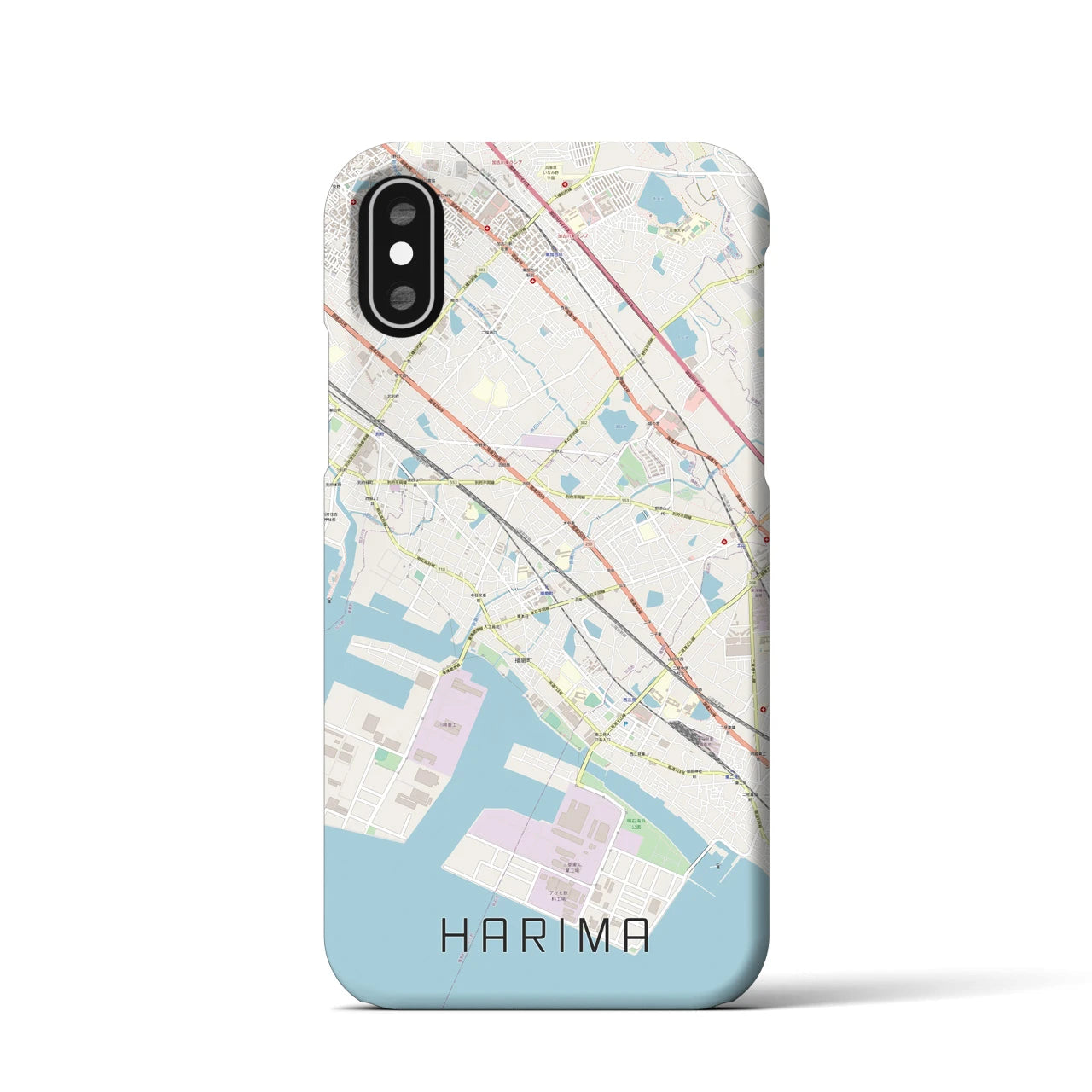 【播磨（兵庫県）】地図柄iPhoneケース（バックカバータイプ）