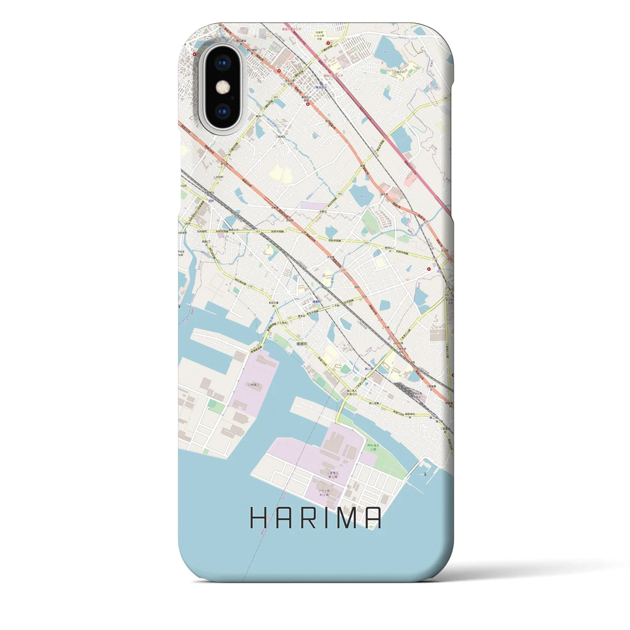 【播磨（兵庫県）】地図柄iPhoneケース（バックカバータイプ）