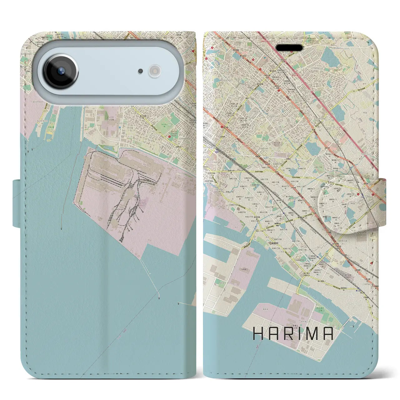 【播磨（兵庫県）】地図柄iPhoneケース（手帳タイプ）