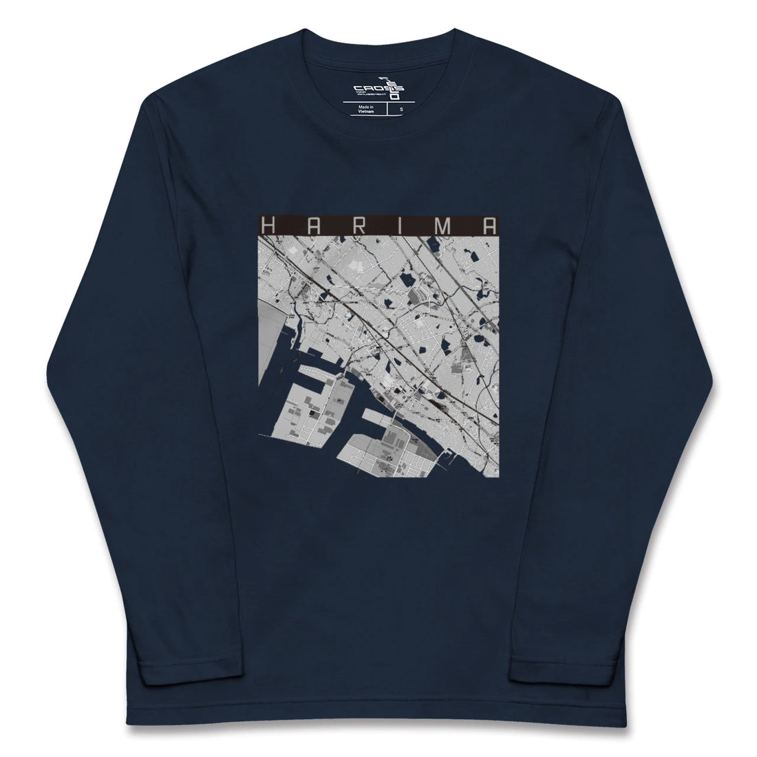 【播磨(兵庫県)】地図柄ロングスリーブTシャツ