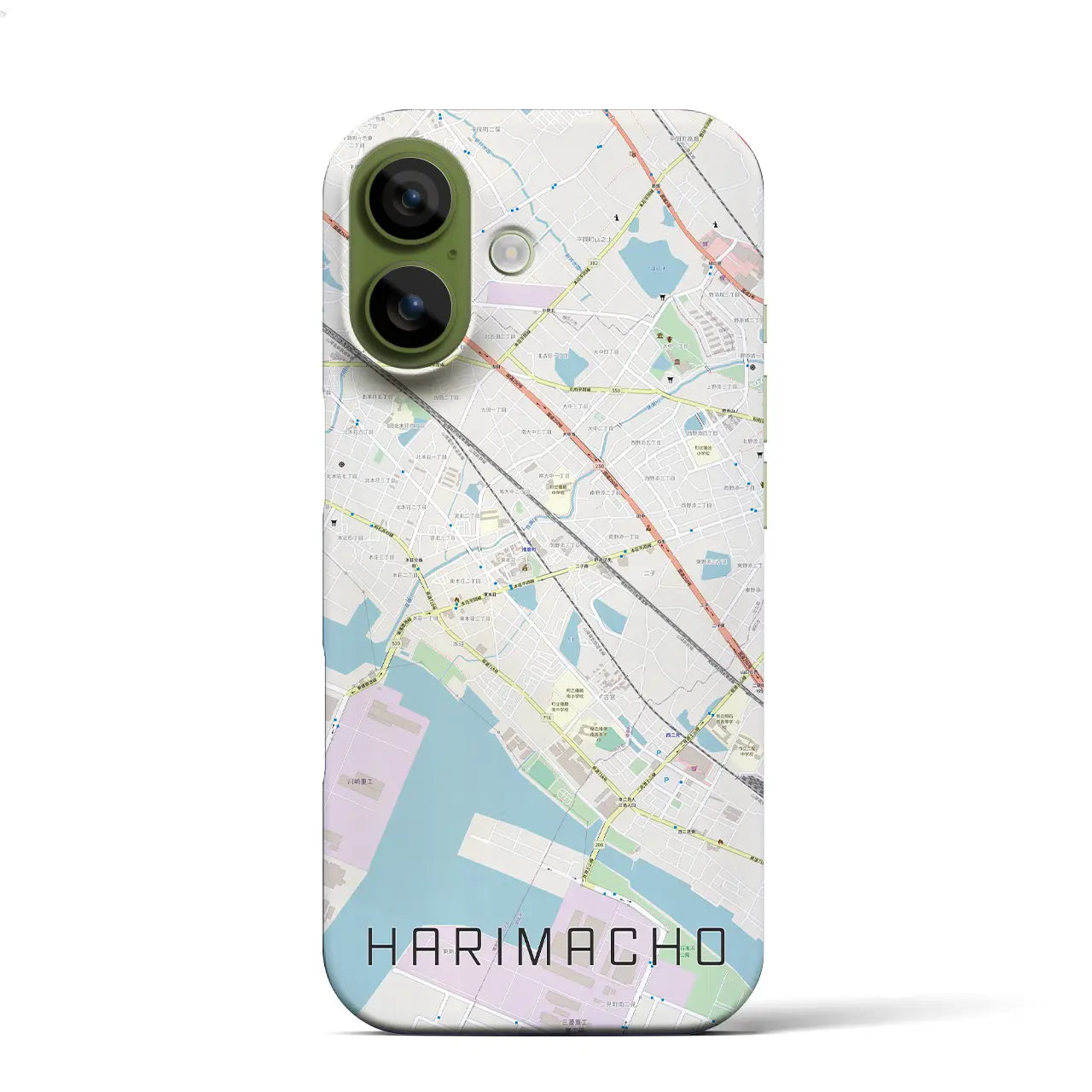 【播磨町（兵庫県）】地図柄iPhoneケース（バックカバータイプ）