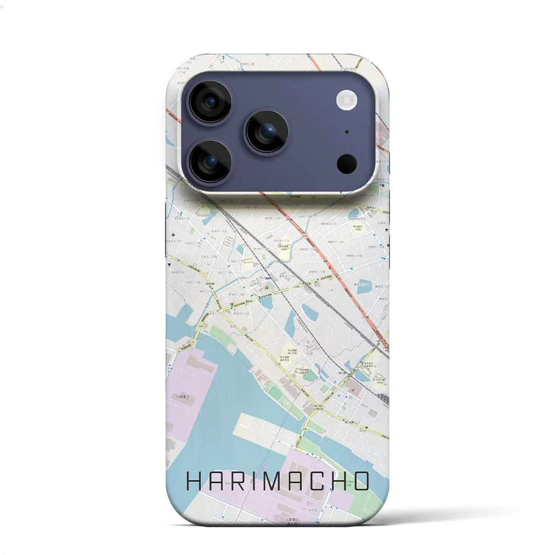 【播磨町(兵庫県)】地図柄iPhoneケース(バックカバータイプ)ブラック・iPhone 17 Pro Max 用