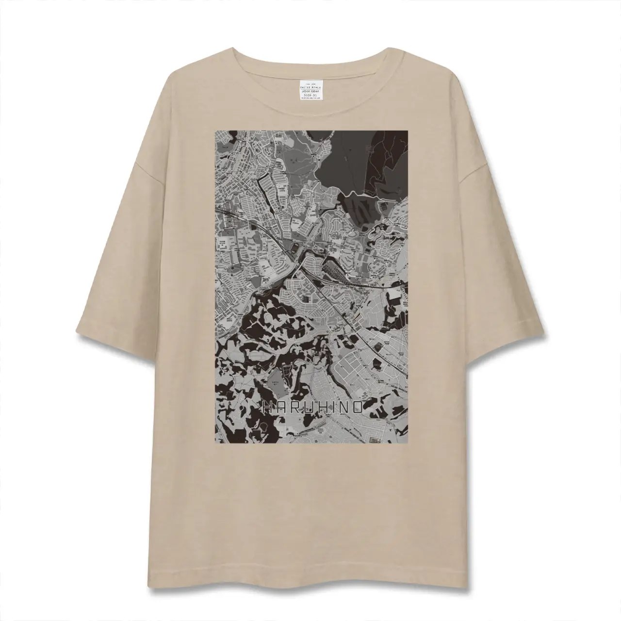 【はるひ野（神奈川県）】地図柄ビッグシルエットTシャツ