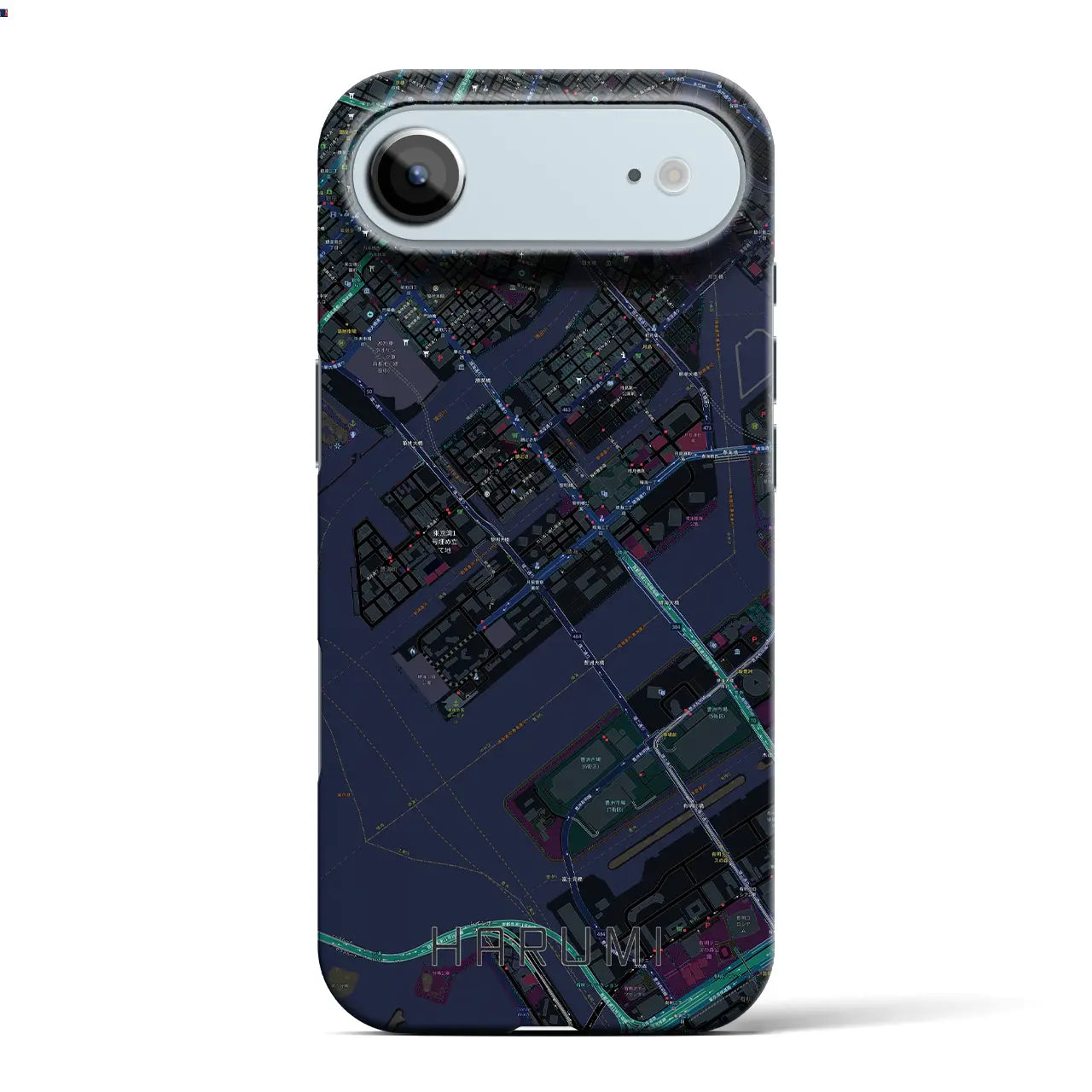 【晴海（東京都）】地図柄iPhoneケース（バックカバータイプ）