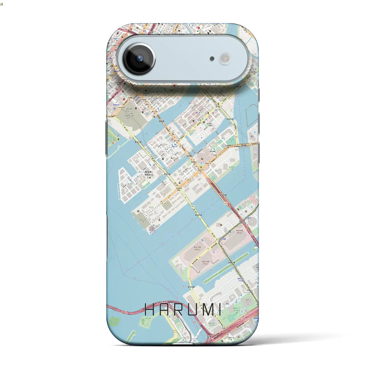 【晴海（東京都）】地図柄iPhoneケース（バックカバータイプ）