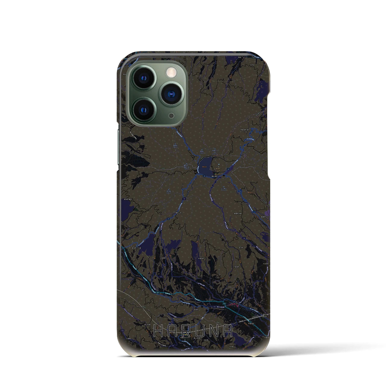 【榛名（群馬県）】地図柄iPhoneケース（バックカバータイプ）