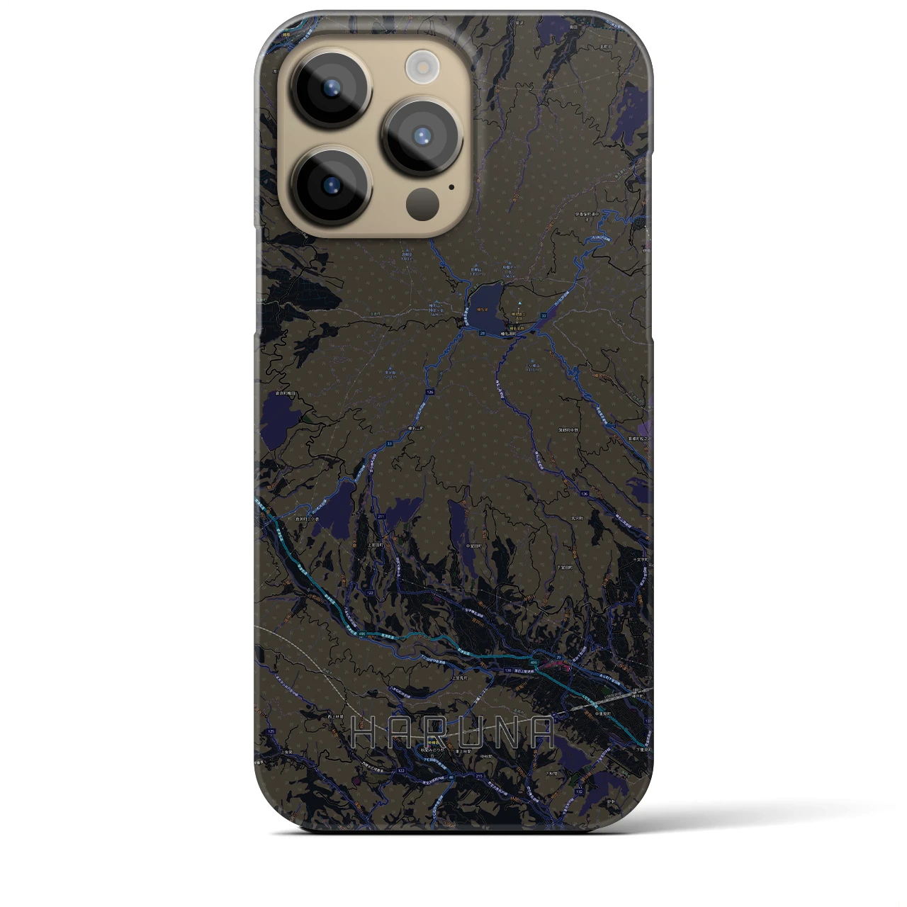 【榛名（群馬県）】地図柄iPhoneケース（バックカバータイプ）