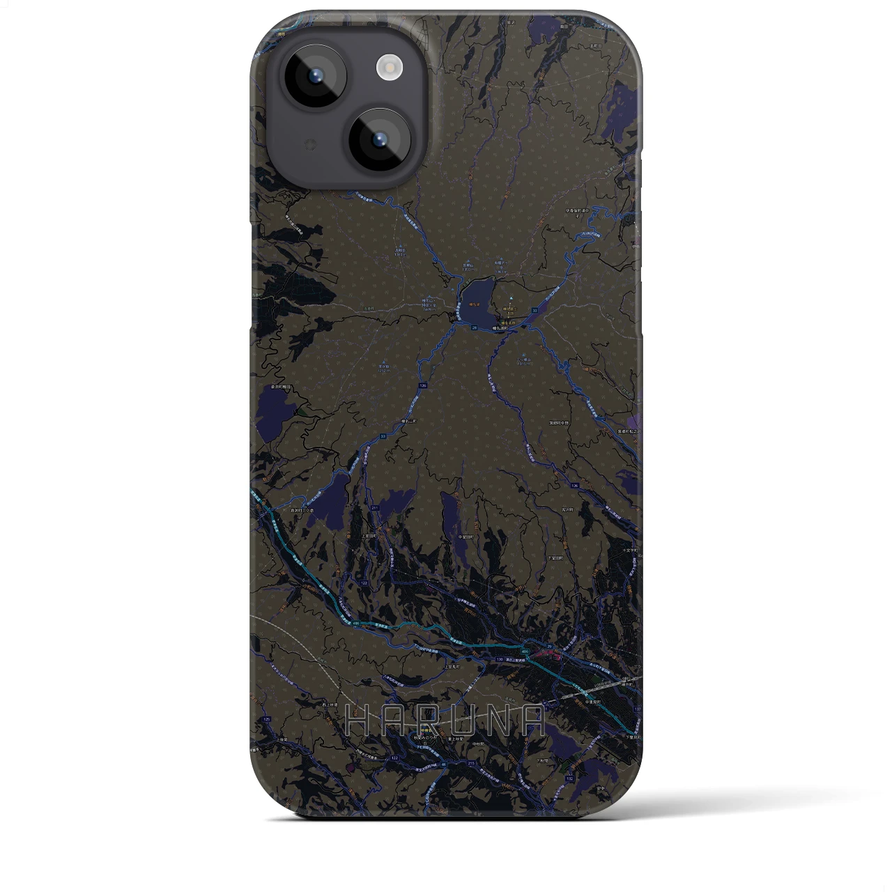 【榛名（群馬県）】地図柄iPhoneケース（バックカバータイプ）