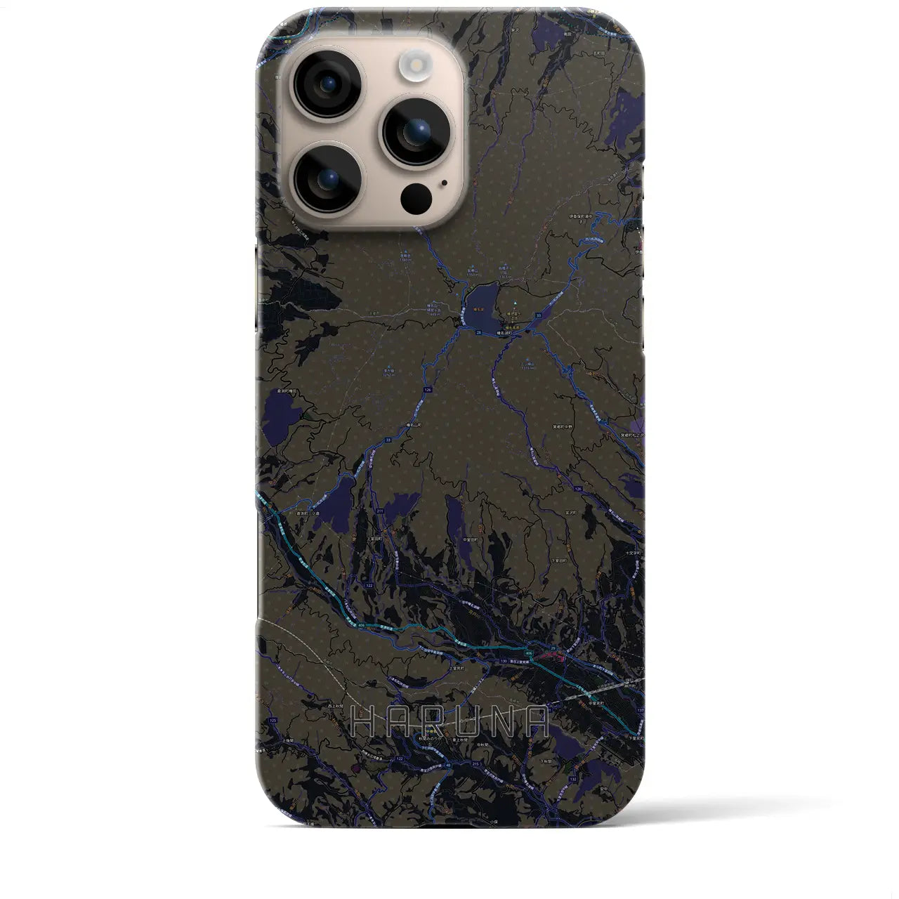 【榛名（群馬県）】地図柄iPhoneケース（バックカバータイプ）