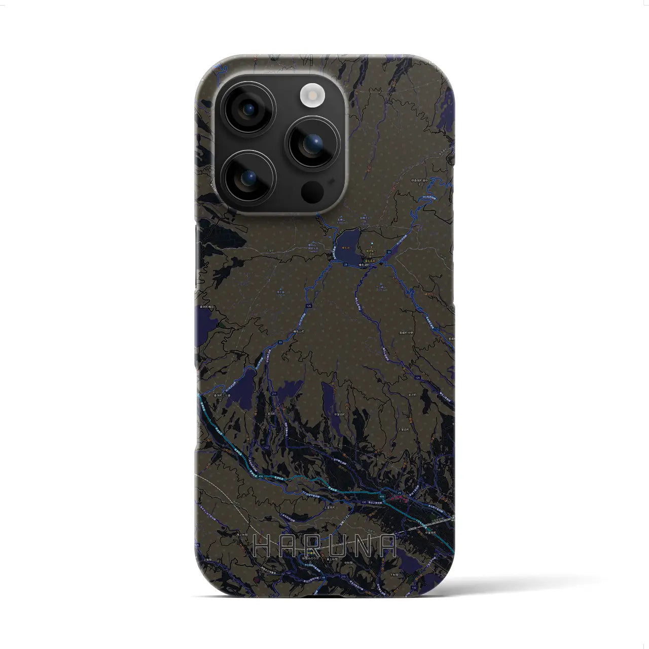 【榛名（群馬県）】地図柄iPhoneケース（バックカバータイプ）