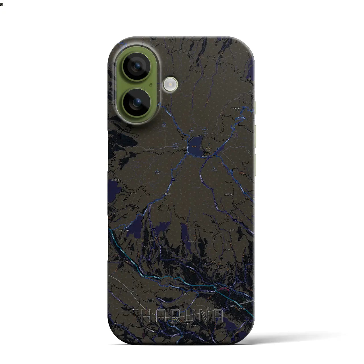 【榛名（群馬県）】地図柄iPhoneケース（バックカバータイプ）