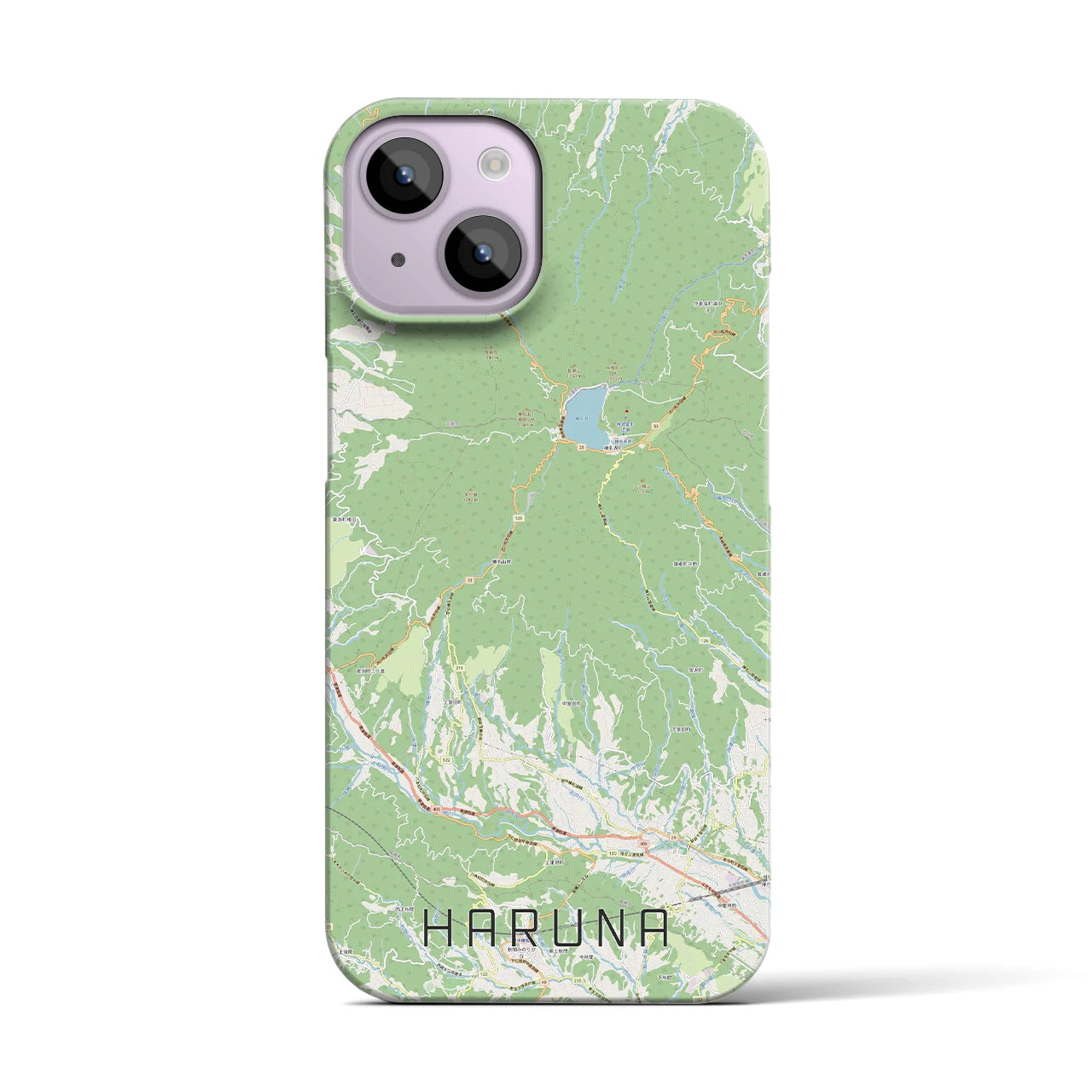 【榛名（群馬県）】地図柄iPhoneケース（バックカバータイプ）